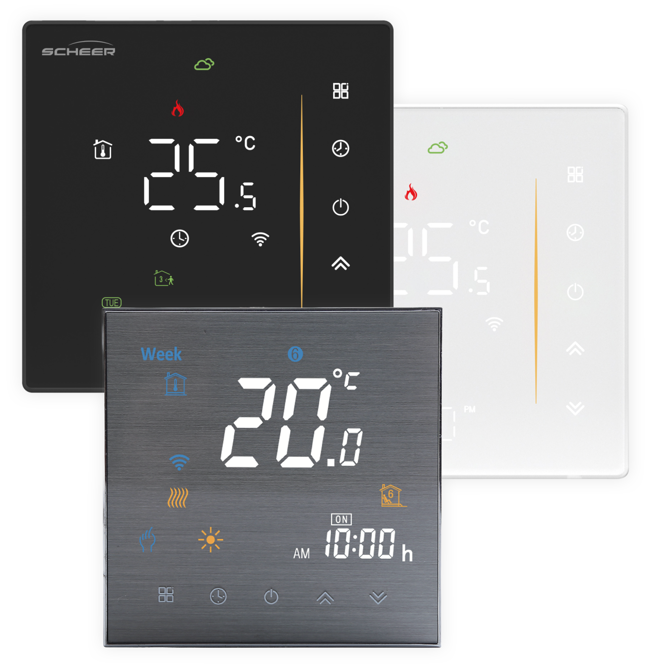 Raumthermostat programmierbar mit externem Fühler Touchscreen